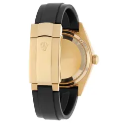 Rolex Sky-Dweller 18k Yellow Gold Oysterflex Watch 336238 Black Dial Box/Papers