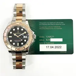 2022 ROLEX YACHT-MASTER 40 126621, STEEL & ROSE GOLD, INTENSE BLACK DIAL, BOX...