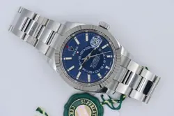 ROLEX SKY-DWELLER 326934 BLUE INDEX DIAL OYSTER BAND 42MM BOX & PAPERS YEAR 2017
