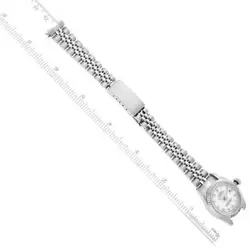 ROLEX DATEJUST STEEL WHITE GOLD ROMAN DIAL LADIES WATCH 69174