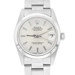 ROLEX DATEJUST 31 MIDSIZE SILVER DIAL STAINLESS STEEL WATCH OYSTER BAND 68240