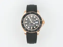 ROLEX YACHT-MASTER 116655 ROSE GOLD BLACK DIAL OYSTERFLEX