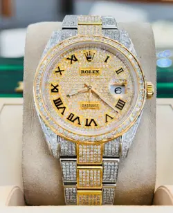 ROLEX DATEJUST 126303 18K YELLOW GOLD & STEEL OYSTER BRACELET WITH GOLD BEZEL