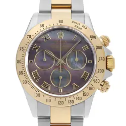 ROLEX DAYTONA 116523NR BLACK SHELL ROME F NUMBER SECOND HAND MENS
