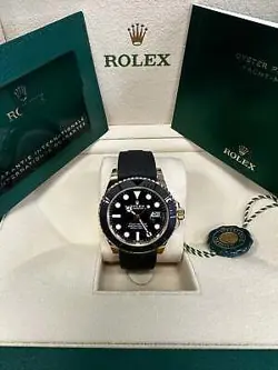 ROLEX YACHT-MASTER 42MM 226658 YELLOW GOLD OYSTERFLEX BLACK DIAL UNWORN 2023