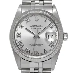 USED ROLEX Datejust 16234 Silver Case: 36×36mm Band: 20cm Men's Watch #972012