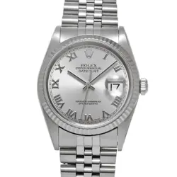 USED ROLEX Datejust 16234 Silver Case: 36×36mm Band: 20cm Men's Watch #972012