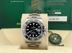 ROLEX SUBMARINER DATE 126610LN 41MM BLACK CERAMIC STAINLESS STEEL BOX PAPER 2022