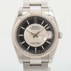 ROLEX DATEJUST 116234 SS×WG AT SILVER-FACE OYSTER BRACELET
