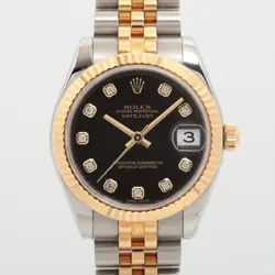 ROLEX DATEJUST 178273G SS×YG AT BLACK DIAL