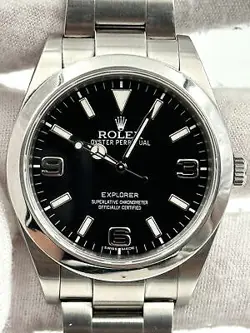 ROLEX EXPLORER 39MM MK1 DIAL STAINLESS STEEL BRACELET 214270 BOX & PAPERS 2012