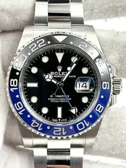 ROLEX GMT-MASTER II BATMAN 40MM OYSTER BRACELET 126710BLNR