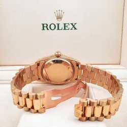 Rolex President Datejust 31mm Factory Champagne Diamond Dial Watch 78278