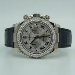 Rolex Daytona Cosmograph 40mm 18k WHITE GOLD Watch FACTORY DIAMOND  116589RBR