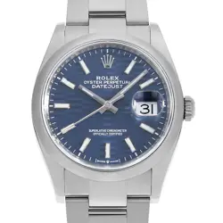 ROLEX DATEJUST 36 126200 BLUE FLUTED BAR 3 ROW OYSTER BRACELET RANDOM NUMBER...