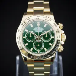 2017 ROLEX DAYTONA 116508 “JOHN MAYER” 18K YELLOW GOLD GREEN DIAL BOXES/PAPERS