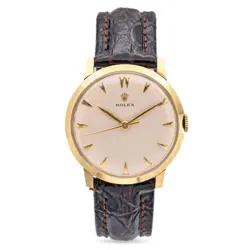 VINTAGE ROLEX 14K YELLOW GOLD MEN'S DRESS WATCH