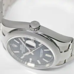 ROLEX DATEJUST 36 126200 BLUE FLUTED DIAL STAINLESS STEEL AUTOMATIC MEN
