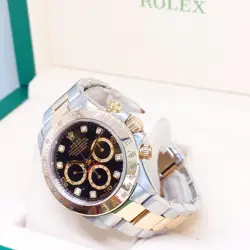 ROLEX 40MM BLACK DIAMONDS 2 TONE DAYTONA REF: 16523 (A SERIES)