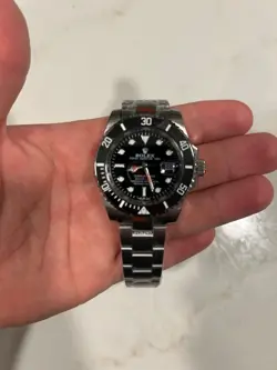 ROLEX OYSTER BLACK/SILVER