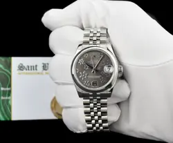 STEEL DATEJUST RHODIUM