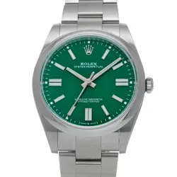USED ROLEX OYSTER PERPETUAL 41 124300 GREEN CASE: 41×41MM MEN'S WATCH #113310