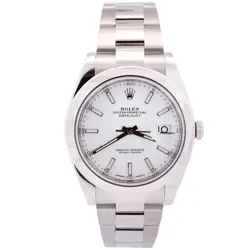 ROLEX DATEJUST 41MM WHITE DIAL WATCH 126300