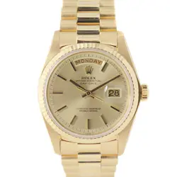 USED ROLEX DAY DATE 1803 GOLD CASE: 36.0MM BAND: 17.0CM MEN'S WATCH #121310