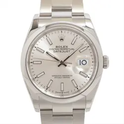 ROLEX DATEJUST 126200 SS AT SILVER-FACE OYSTER BRACELET 1 EXTRA LINK