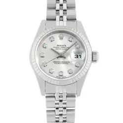 ROLEX DATEJUST 10P DIAMOND 79174G SILVER Y NUMBER SECOND HAND WOMEN