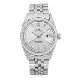 ROLEX DATEJUST 36MM JUBILEE STEEL SILVER DIAL AUTOMATIC MENS WATCH 1603