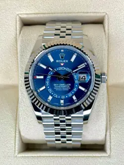NEW 2024 ROLEX SKY-DWELLER 42MM 336934 STAINLESS STEEL JUBILEE BLUE DIAL