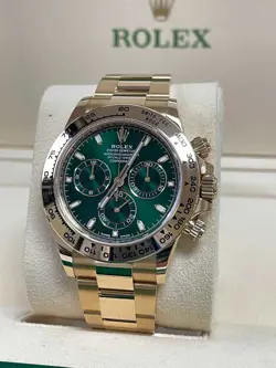 ROLEX DAYTONA 18K YELLOW GOLD GREEN JOHN MAYER 116508