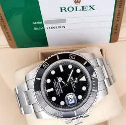 2015 ROLEX SUBMARINER DATE 40MM STEEL WATCH 116610LN BOX PAPERS