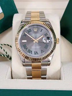 ROLEX DATEJUST 126333 GOLD AND SILVER OYSTER BRACELET WITH FLUTED BEZEL