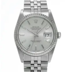 ROLEX DATEJUST 16234 L SILVER MEN'S AUTOMATIC #GZ136
