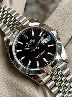 2023 ROLEX DATEJUST 126300 BLACK DIAL 41MM W/ BOX & PAPERS JUBILEE