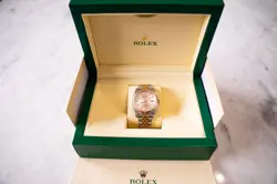 ROLEX 36MM DATEJUST 116231 PINK AND SILVER JUBILEE BRACELET WITH PINK BEZEL
