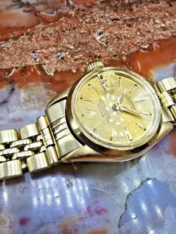 Rolex Rare Vintage 6516 Lady Datejust 18k /14k Solid Gold Watch 64.6 Grams