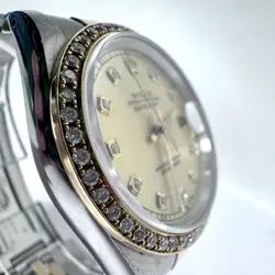 Rolex 16233 Oyster Perpetual Datejust Jubilee Dia Bezzel/Dial 18K St (WMP011217)