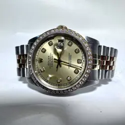Rolex 16233 Oyster Perpetual Datejust Jubilee Dia Bezzel/Dial 18K St (WMP011217)