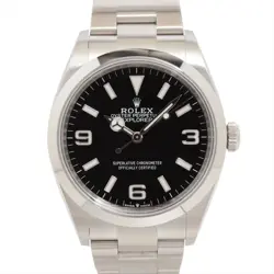 ROLEX EXPLORER I 124270 SS AT BLACK DIAL 3 EXTRA LINKS