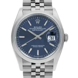 ROLEX DATEJUST 36 126200 BLUE BAR 5 ROWS JUBILEE BRACELET RANDOM NUMBER SECO...