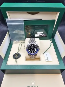 NEW 2023 UNWORN ROLEX “BATGIRL” GMT MASTER II JUBILEE WATCH W/ BOX & PAPERS