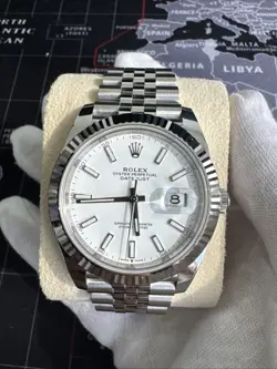 ROLEX DATEJUST 41 MM 126334 WHITE JUBILEE MINT 2024 
