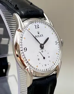 VTG ROLEX  33,9mm Ø NIQUEL PLATED CASE WHITE DIAL WORKING CIRCA 1930