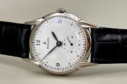 VTG ROLEX  33,9mm Ø NIQUEL PLATED CASE WHITE DIAL WORKING CIRCA 1930