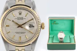 ROLEX DATEJUST 1601 STAINLESS STEEL & 14K YELLOW GOLD 36MM MEN'S WATCH
