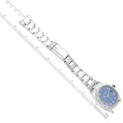 ROLEX DATEJUST 41 STEEL WHITE GOLD BLUE ROMAN DIAL MENS WATCH 126334