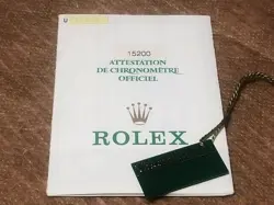 ROLEX 15200 OYSTER PERPETUAL WATCH PAPERS 400 VINTAGE GENUINE